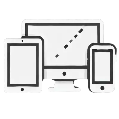 Icon for responsive website design optimized for mobile devices and fast loading speed