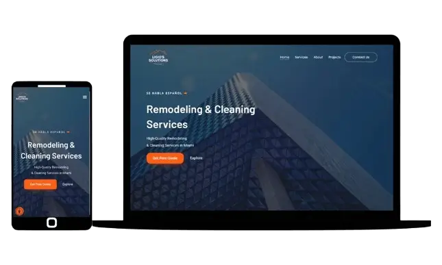 Remodeling and cleaning business website in Miami – WordPress design by FontWeb Services